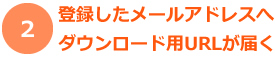 2.登録したメールアドレスへ、ダウンロード用URLが届く